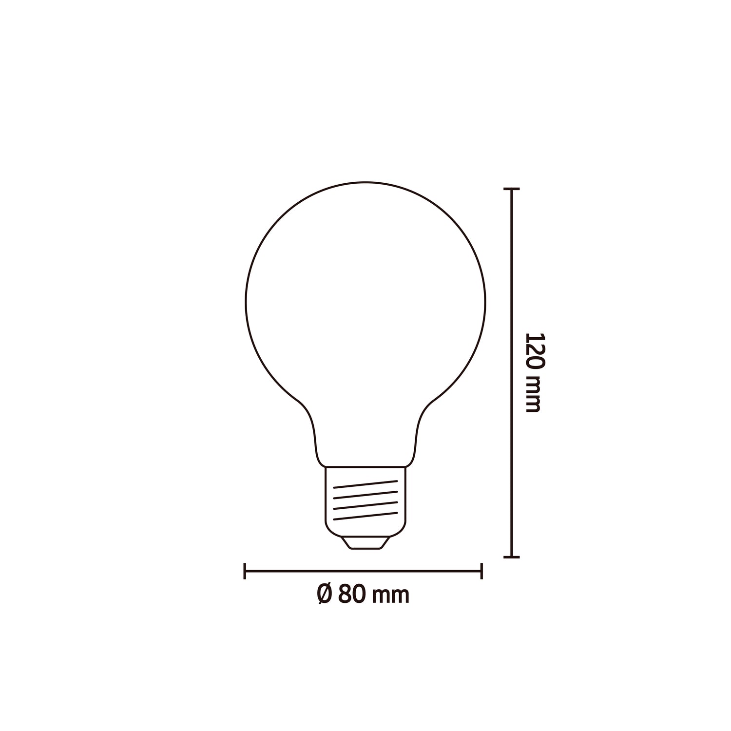 Calex Spiral Filament LED Bulb - E27 - G80 - Gold