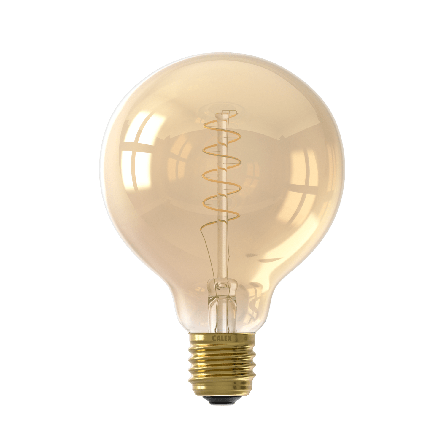 Calex Spiral Filament LED Bulb - E27 - G95 - Gold
