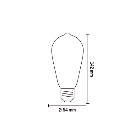 Calex Spiral Filament LED Bulb - E27 - ST64 - Natural