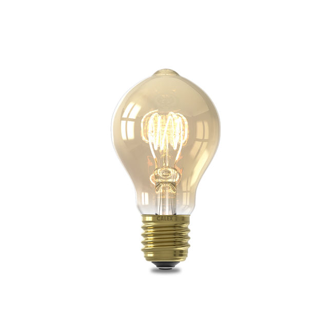 Calex Spiral Filament LED Lamp - E27 - A60 - Gold