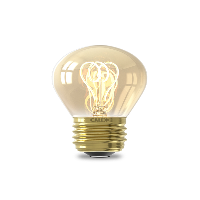 Calex Spiral Filament LED Lamp - E27 - P45 - Gold