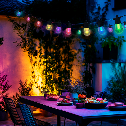 Calex String light 10M - Extendable - RGBIC + CCT