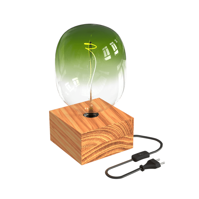 Calex Table Lamp Square - E27 - FSC Wood