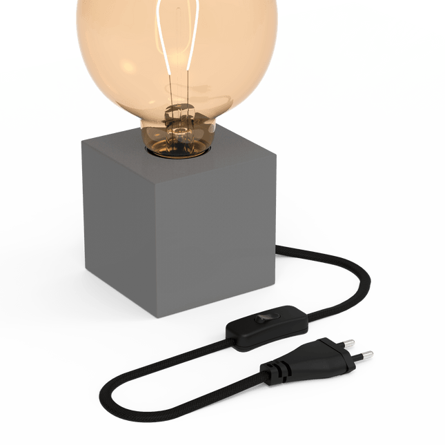 Calex Table Lamp Square - E27 - Grey - Excl. light source