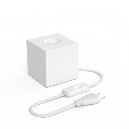 Calex Table Lamp Square - E27 - White - Excl. light source