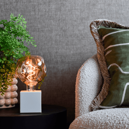 Calex Table Lamp Square - E27 - White - Excl. light source