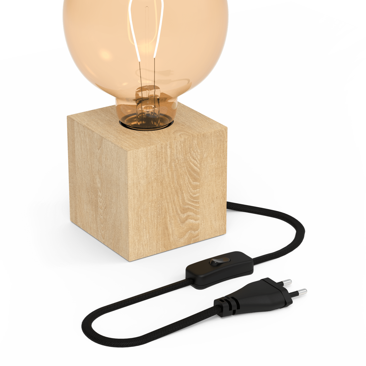 Calex Table Lamp Square - E27 - FSC® Wood