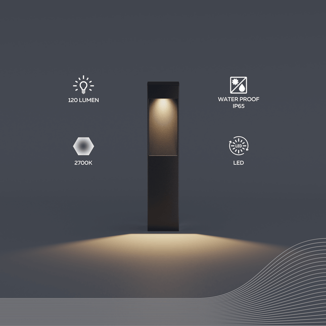 Calex Terni Garden Post - Black