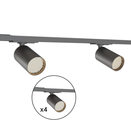 Calex Tracklight - 4x GU10 - 2M - Black