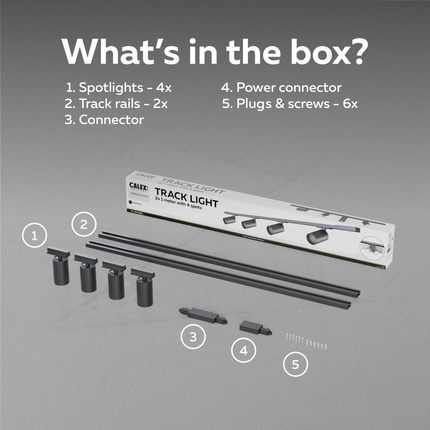 Calex Tracklight - 4x GU10 - 2M - Black