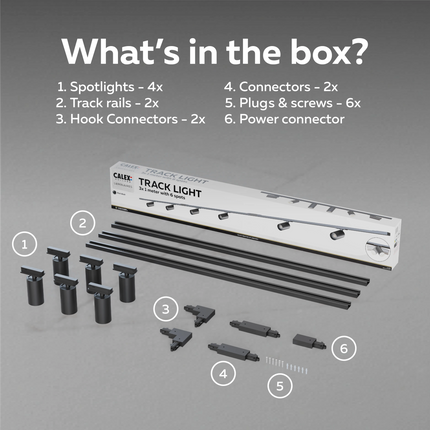 Calex Tracklight - 6x GU10 - 3M - Black