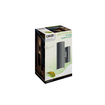 Calex Turin Wall Light - Up & Down - 2x GU10 - Anthracite