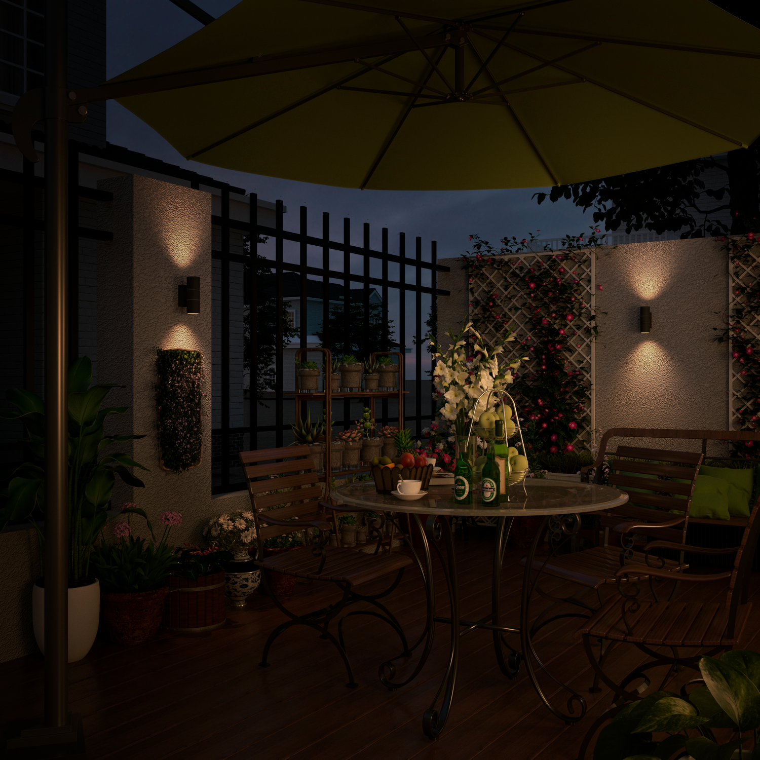 Calex Turin Wall Light - Up & Down - 2x GU10 - Anthracite