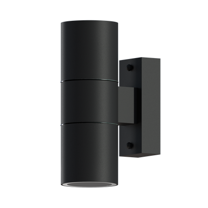 Calex Turin Wall Light - Up & Down - 2x GU10 - Black