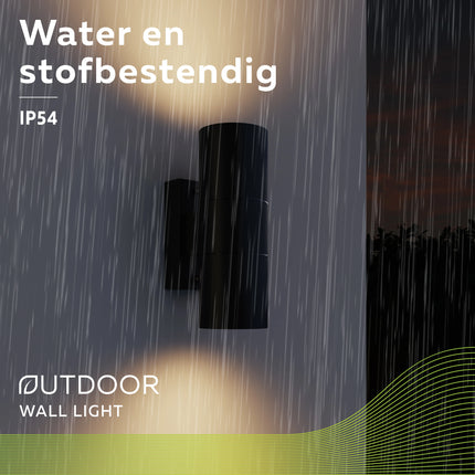 Calex Turin Wall Light - Up & Down - 2x GU10 - Black