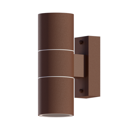 Calex Turin Wall Light - Up & Down - 2x GU10 - Rust