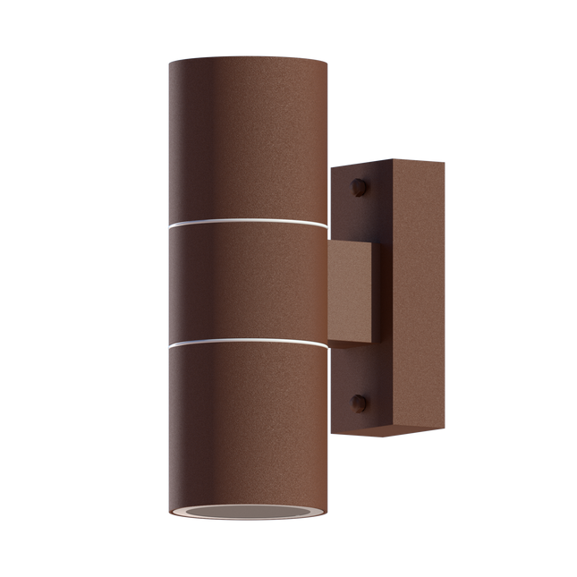 Calex Turin Wall Light - Up & Down - 2x GU10 - Rust
