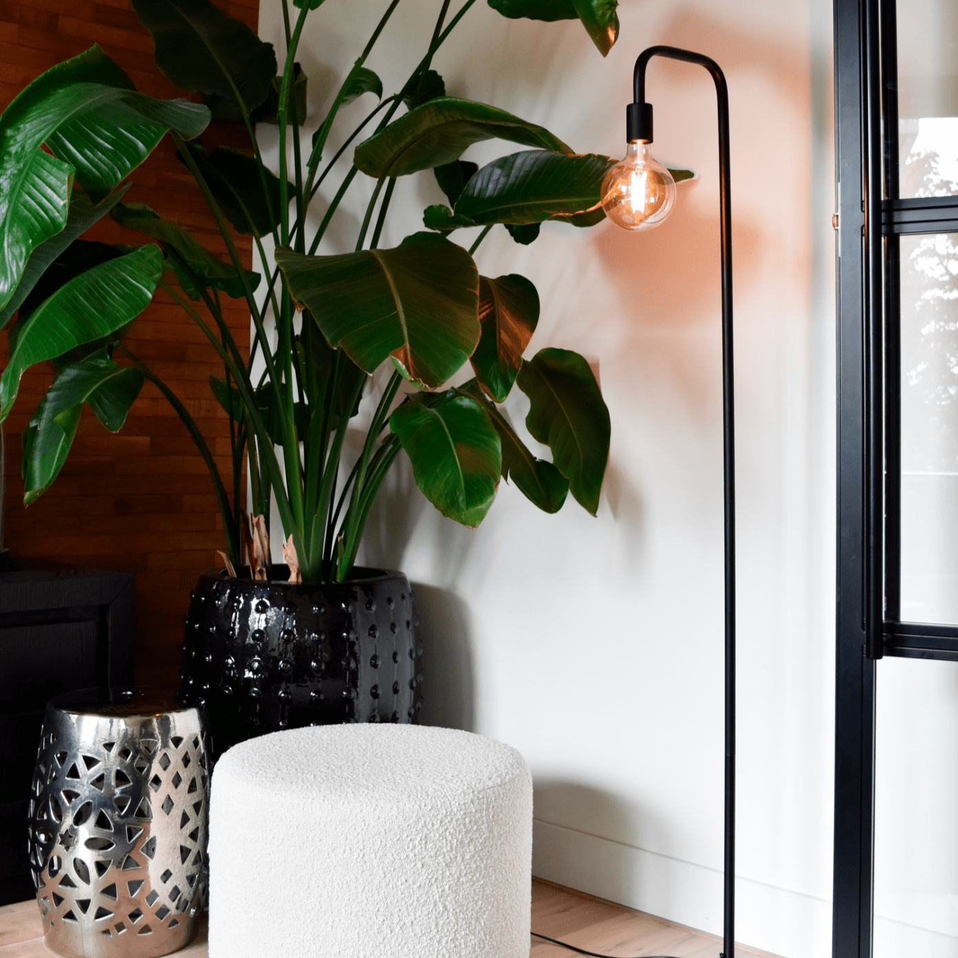 Calex U-Line Floor Lamp - E27 - Black