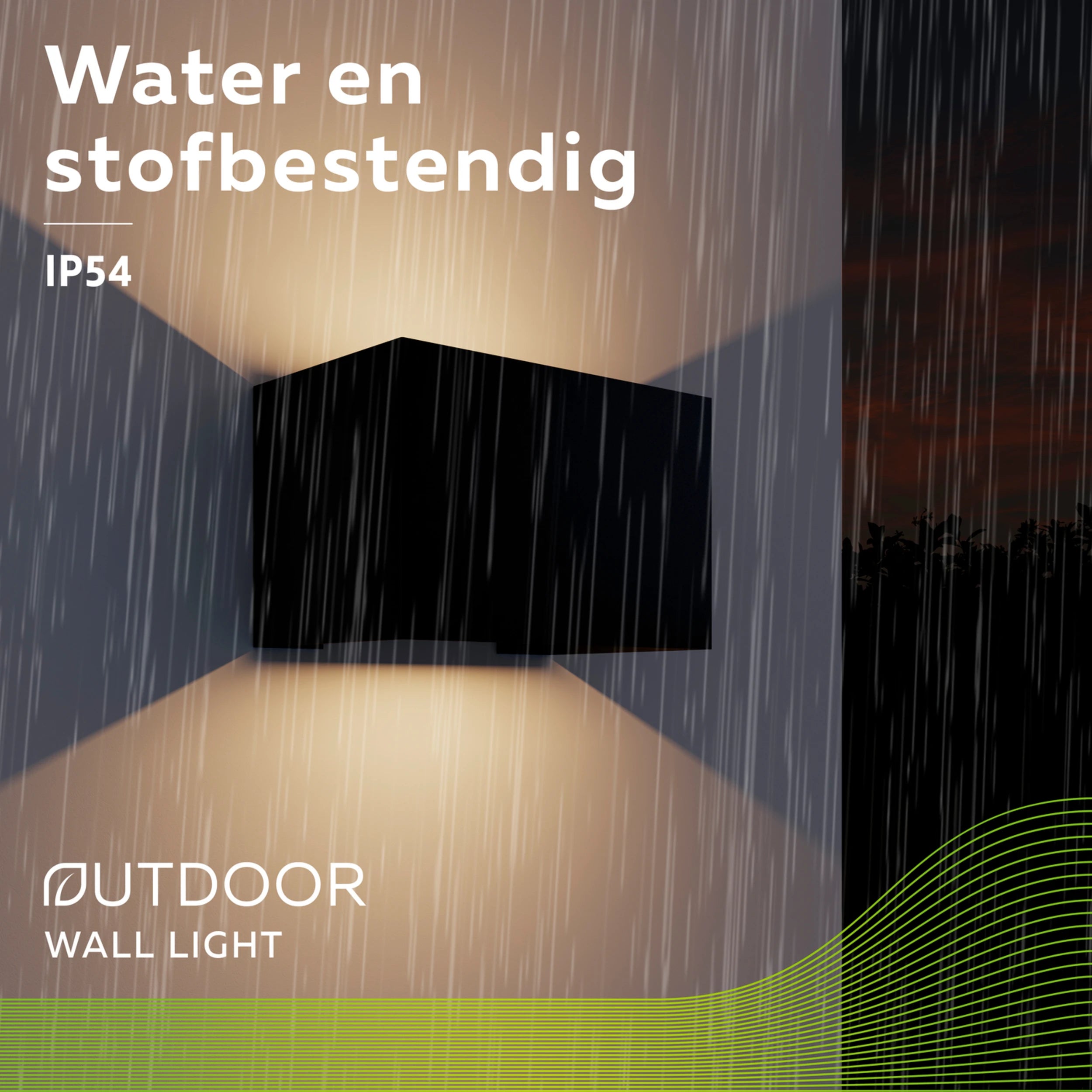 Calex Venice LED Wall Light - Up & Down - Black