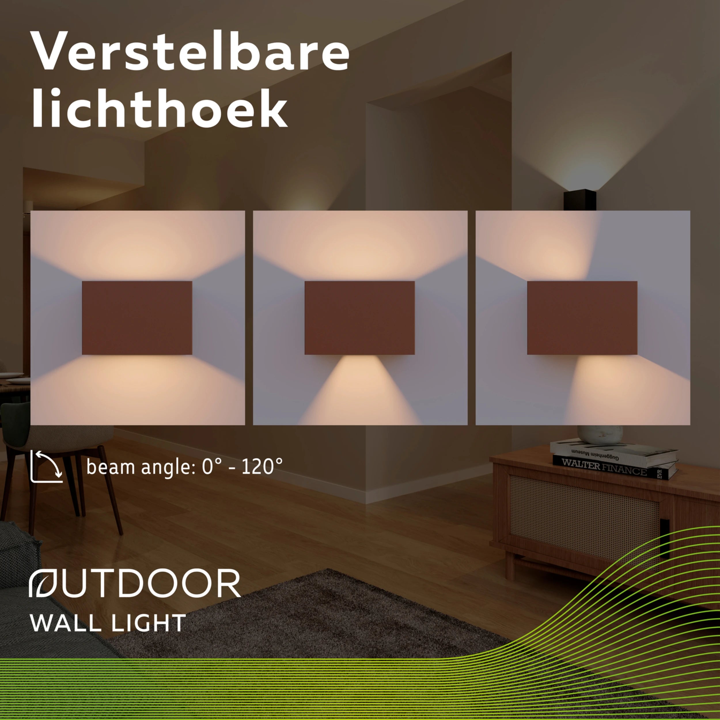 Calex Venice LED Wall Light - Up & Down - Rust