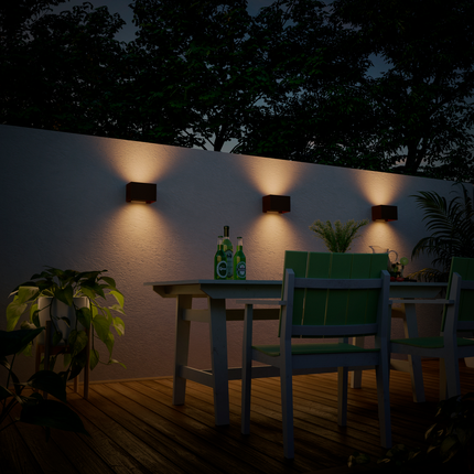 Calex Venice LED Wall Light - Up & Down - Rust