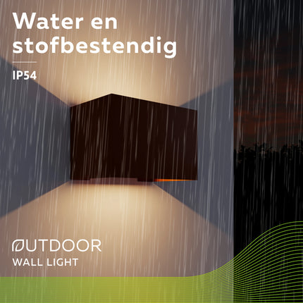 Calex Venice LED Wall Light - Up & Down - Rust