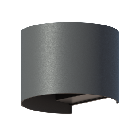 Calex Verona LED Wall Light Oval - Up & Down - Anthracite