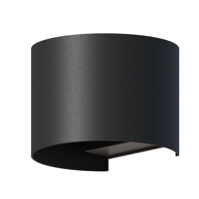 Calex Verona LED Wall Light Oval - Up & Down - Black