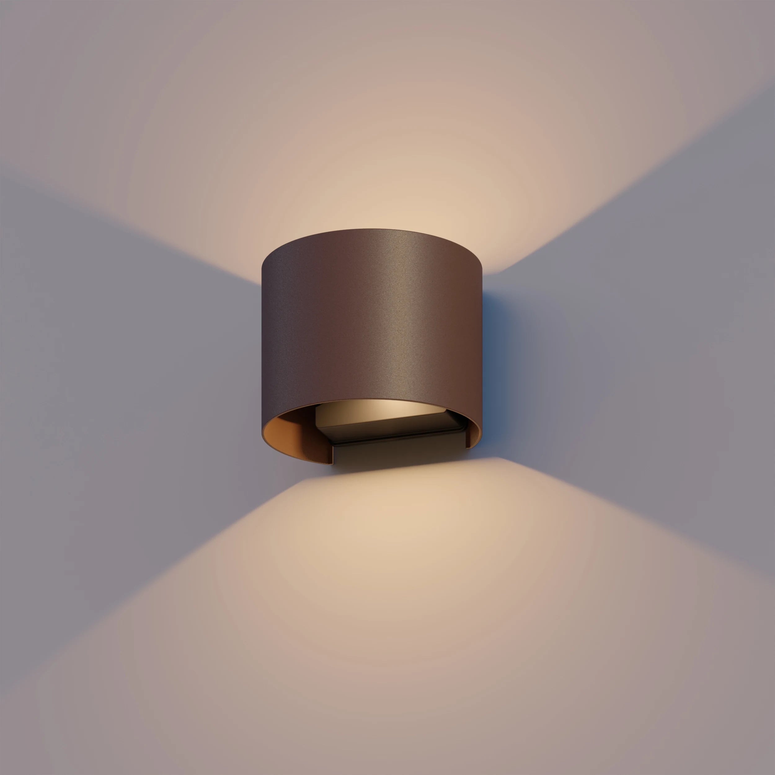 Calex Verona LED Wall Light Oval - Up & Down - Rust