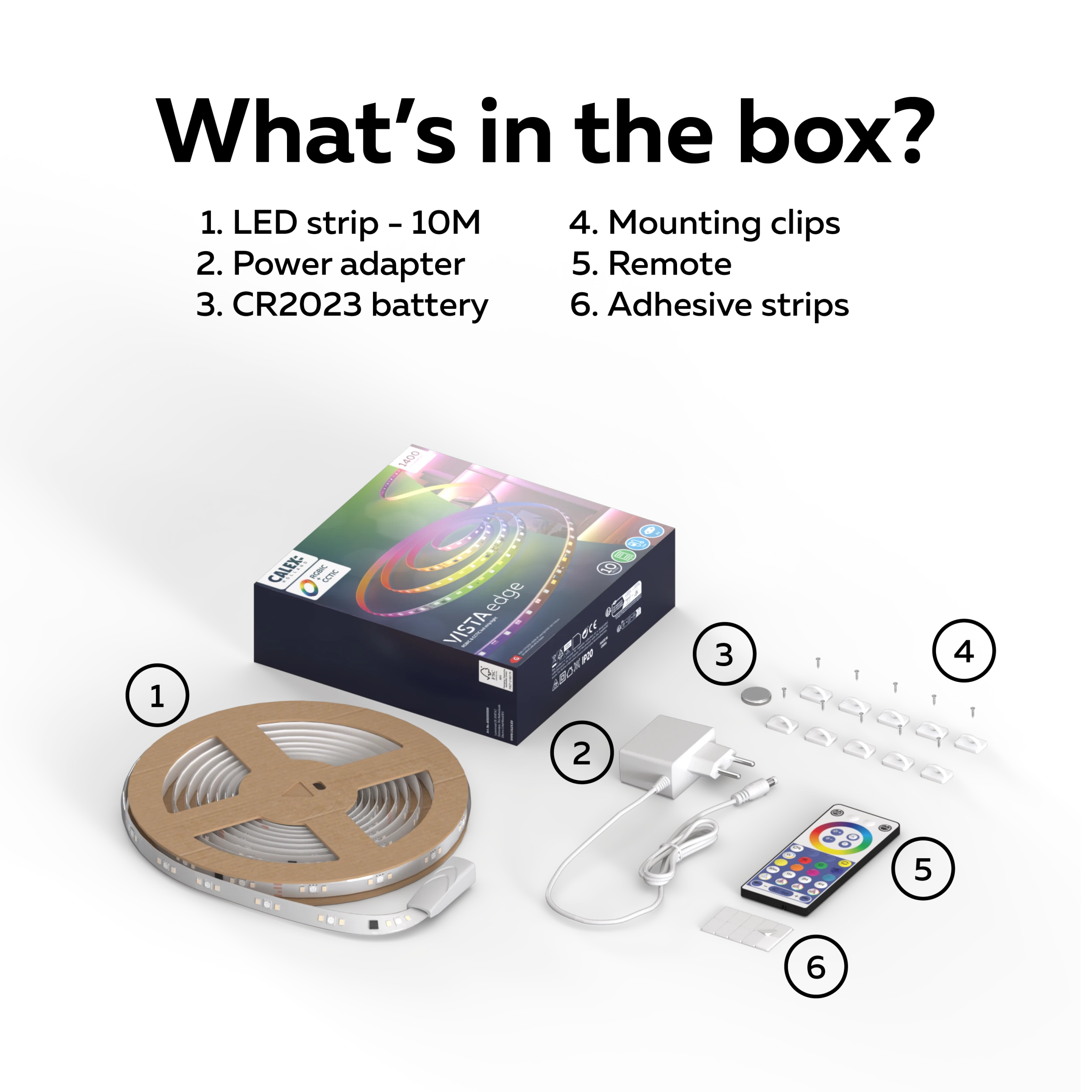Calex Vista LED Strip - 10M - RGBCCTIC