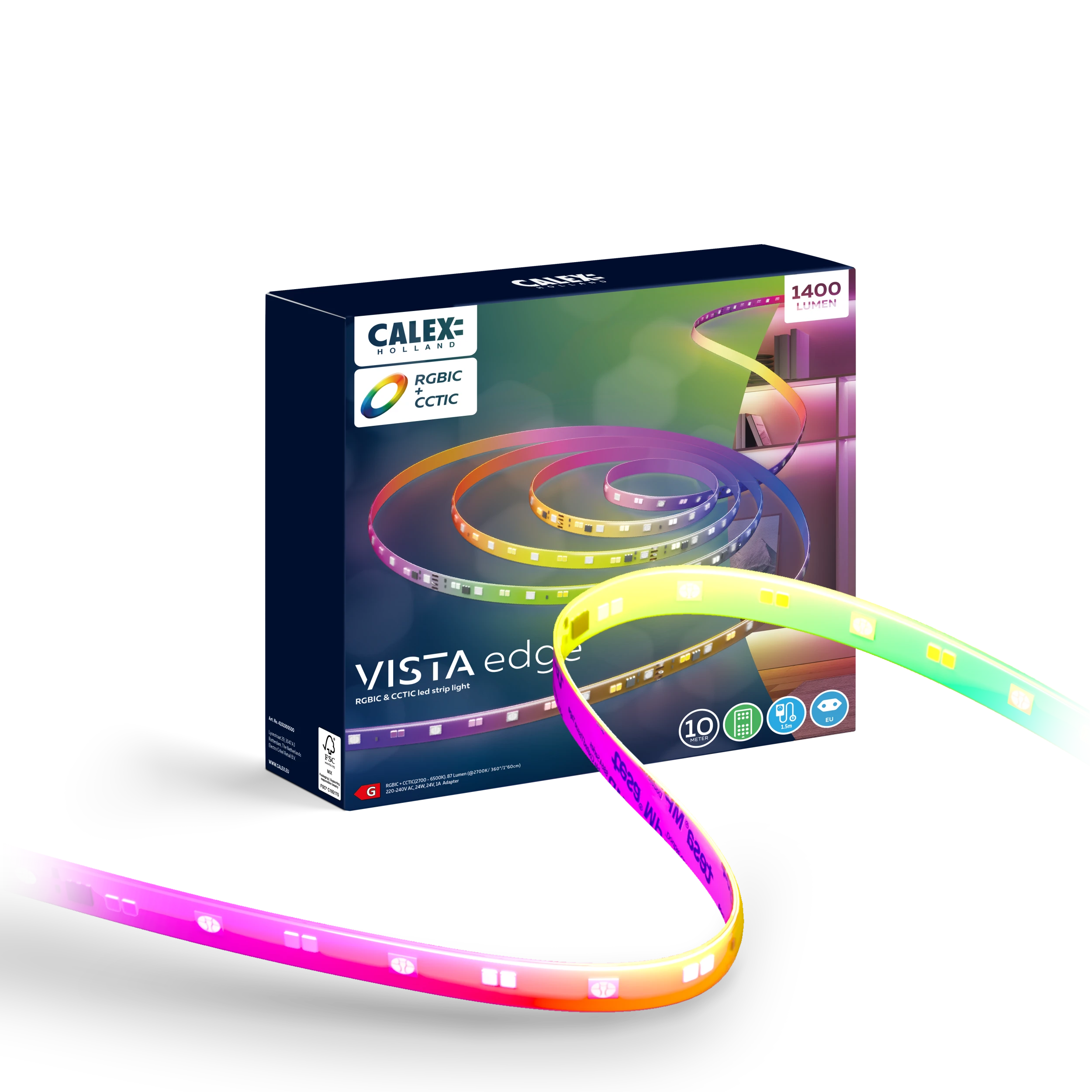 Calex Vista LED Strip - 10M - RGBCCTIC