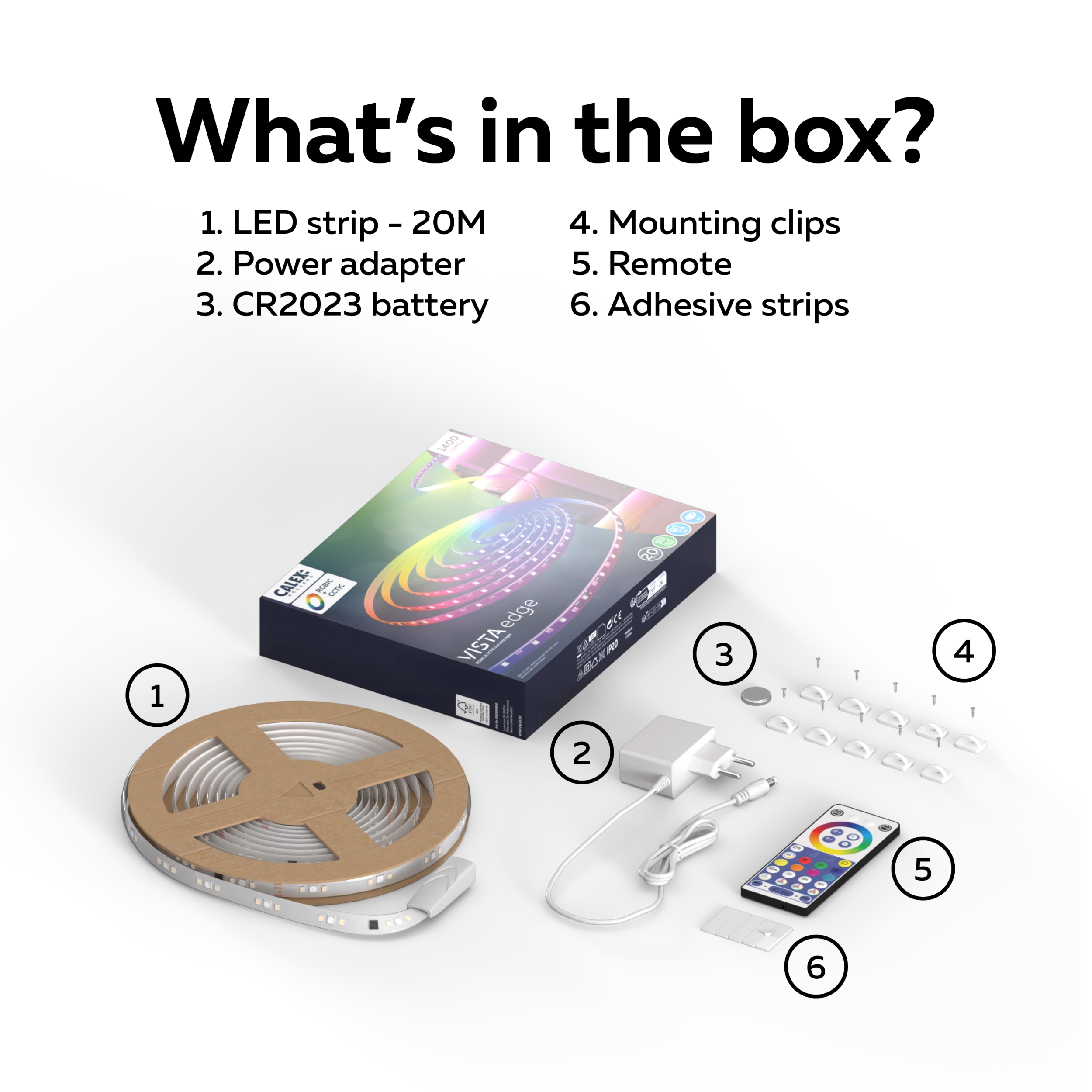 Calex Vista LED Strip - 20M - RGBCCTIC