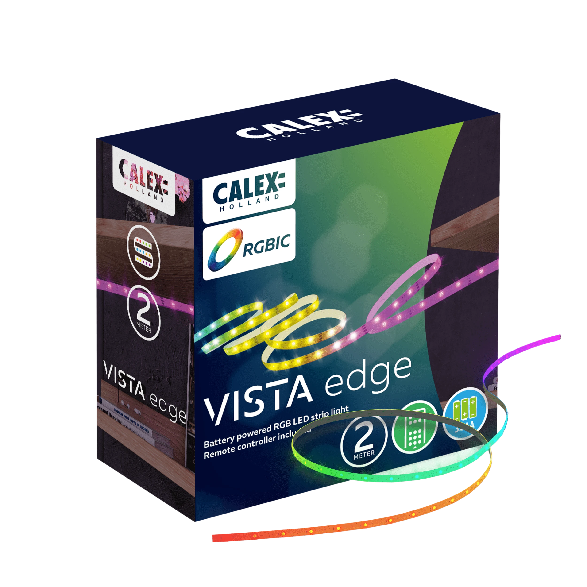 Calex Vista LED Strip Battery - 2M - RGBIC + CCT