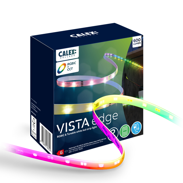 Calex Vista LED Strip - 2M - RGBIC + CCT