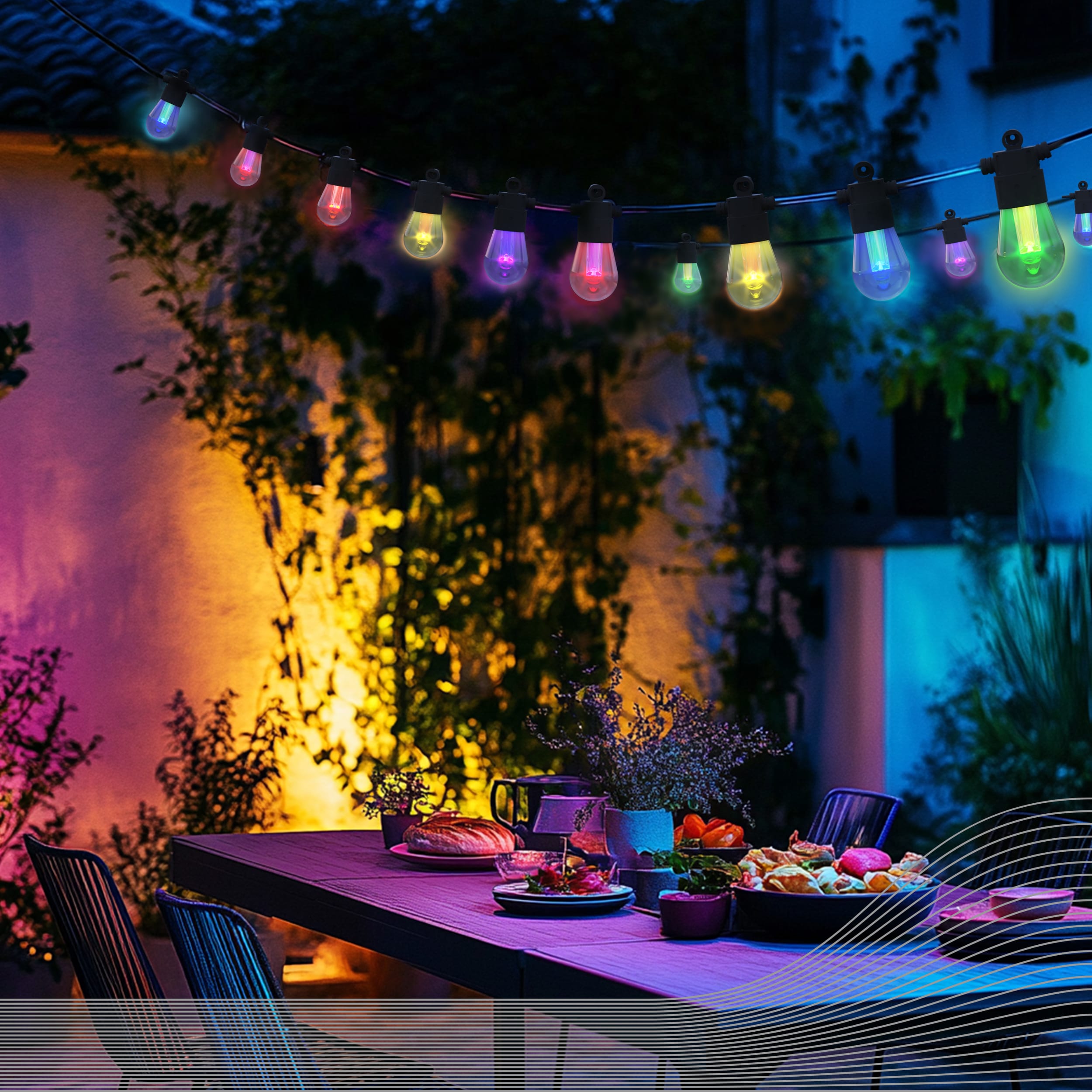 Calex Vista Outdoor Christmas Lights 10M - RGBIC + CCT