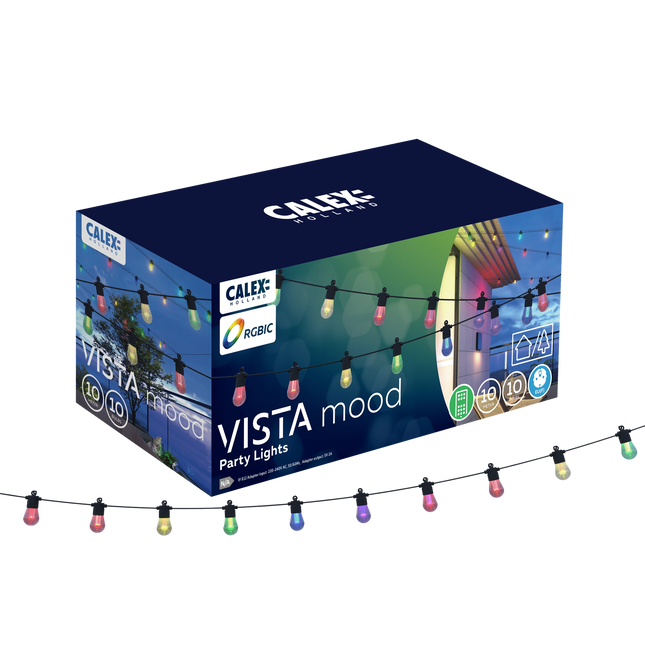 Calex Vista Outdoor Christmas Lights 10M - RGBIC + CCT
