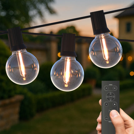 Calex Vista Solar String Lights - 10M - Black