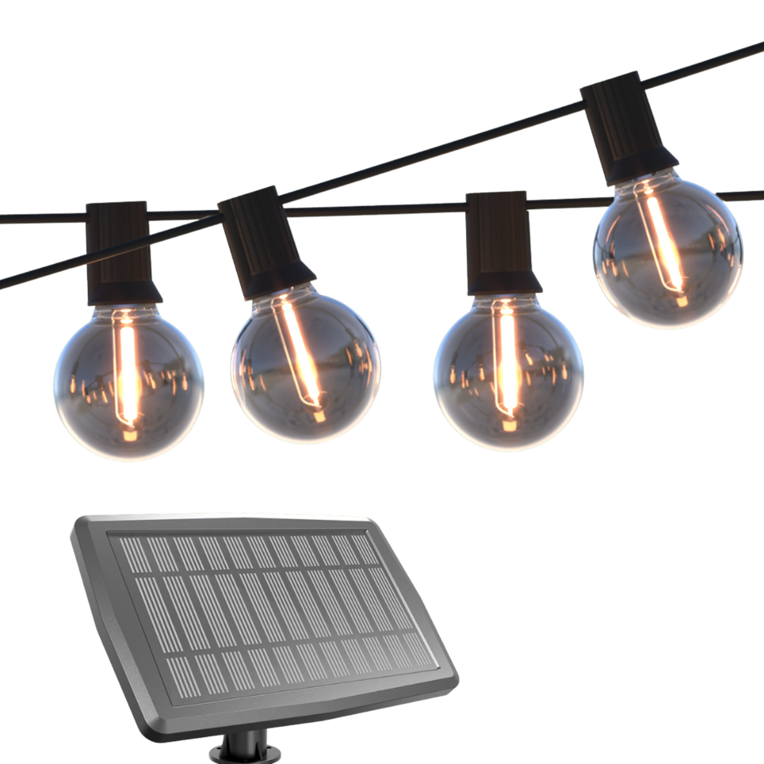 Calex Vista Solar String Lights - 10M - Black