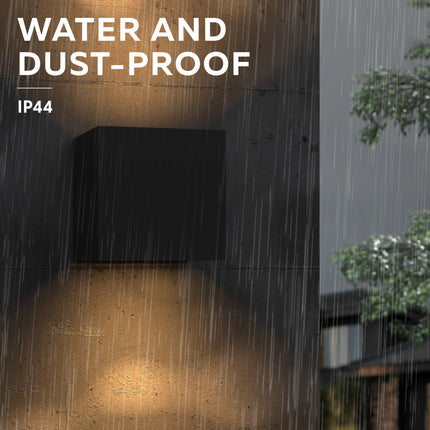 Calex Volterra Rechargeable Wall Light - Up & Down - Black