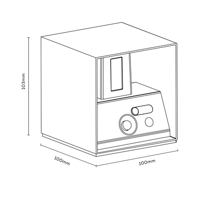 Calex Volterra Rechargeable Wall Light - Up & Down - Black