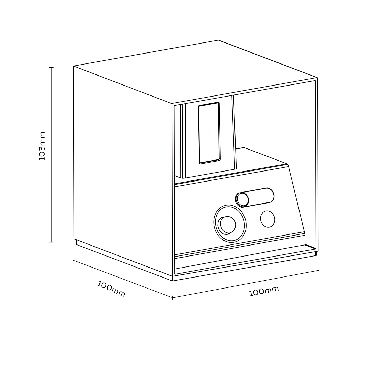 Calex Volterra Rechargeable Wall Light - Up & Down - Black