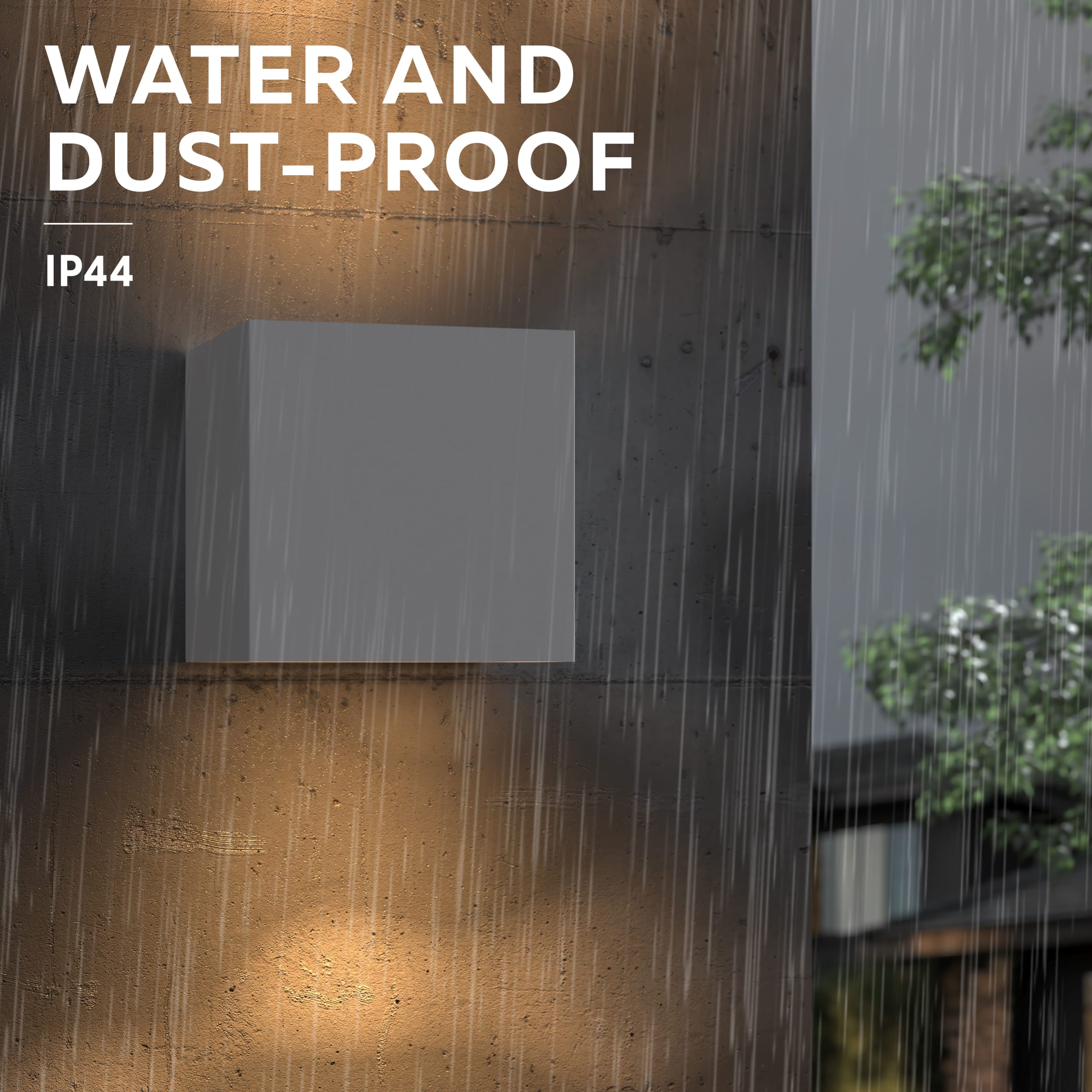 Calex Volterra Rechargeable Wall Light - Up & Down - White