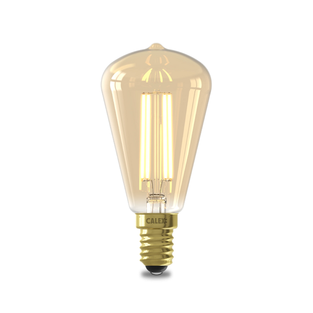 Calex Warm Filament LED Lamp - E14 - ST48 - Gold