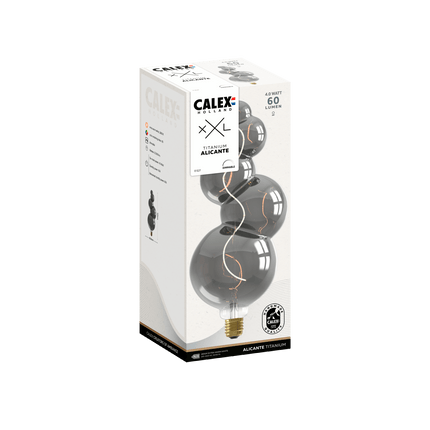 Calex XXL Alicante LED Bulb - E27 - Titanium