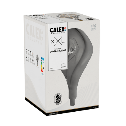 Calex XXL Organic EVO LED Bulb - E27 - Silver