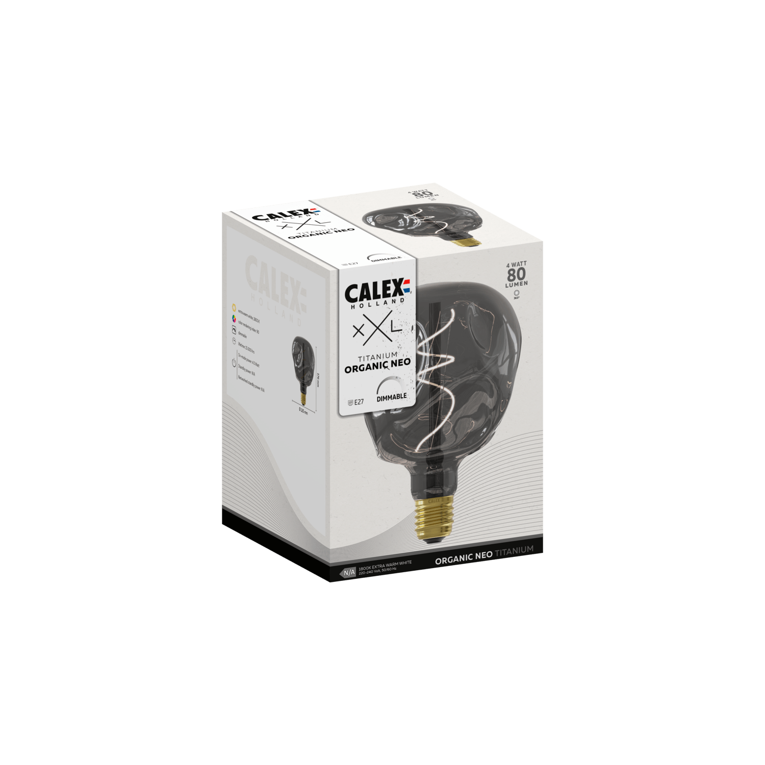 Calex XXL Organic NEO LED Bulb - E27 - Titanium