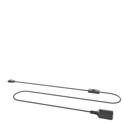 Eurodomest Hanging Lamp - E27 - Black - Switch - Excl. Light source