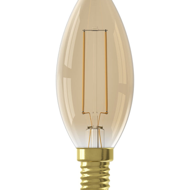 Majestic Warm Filament LED Lamp - E14 - B35 - Gold - 3.5W
