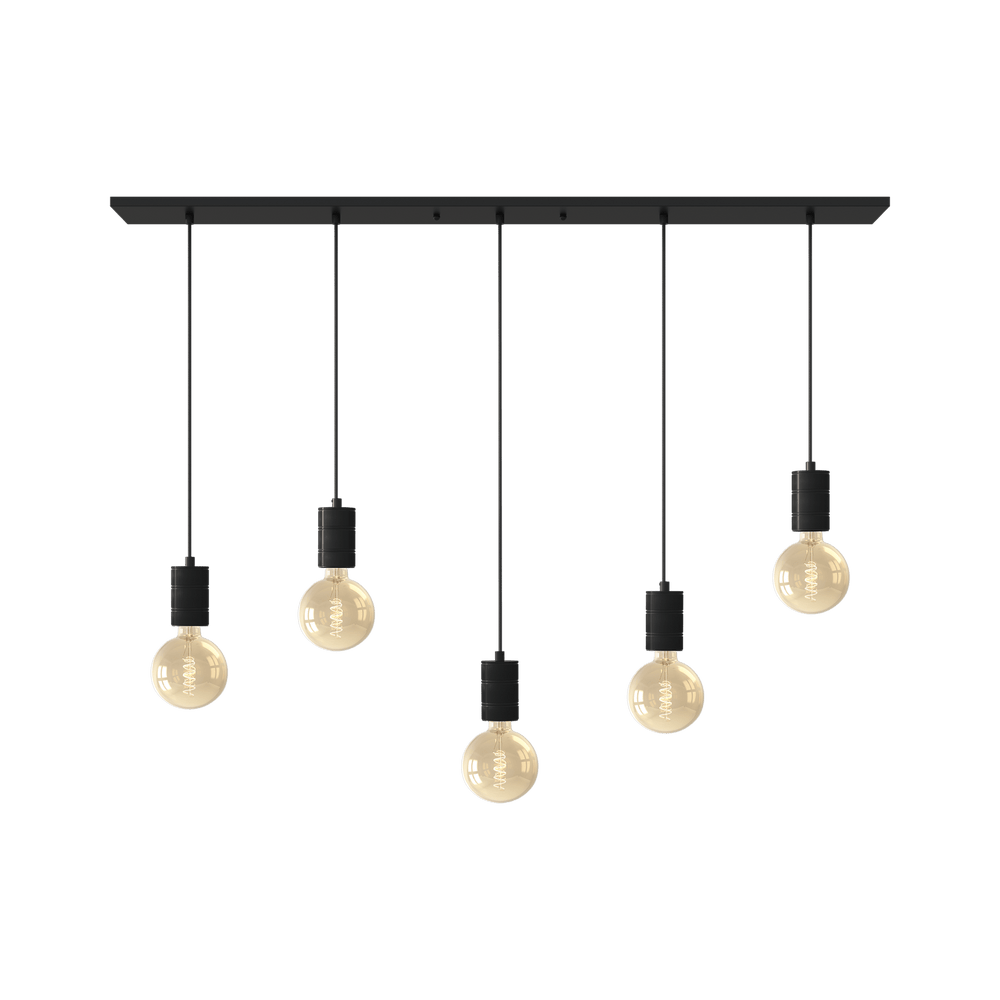 Calex Hanging Lamp - 5x E27 - 14 x 130 cm - Black