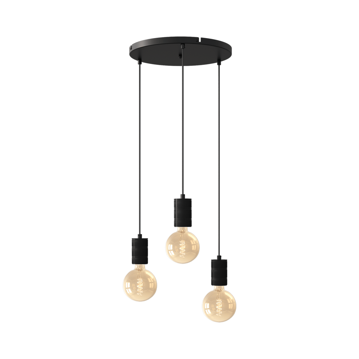 Calex Hanging Lamp Round - 3x E27 - 400mm - Black